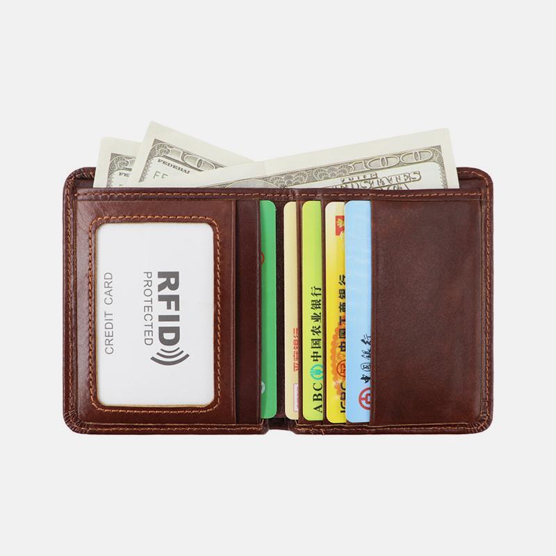 Slim Bifold RFID Blocking Minimalist Wallets for Men
