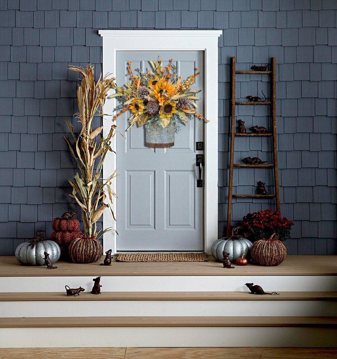 2021 Farmhouse Sunflower Door Wreath