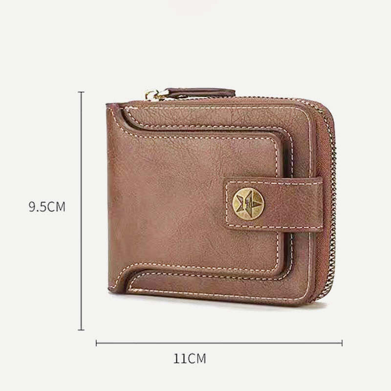 Leather Wallets for Men Pocket Credit Cards Holder with Outer Pocket