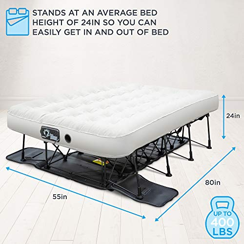 [$37.99 TODAY ONLY] (Full or King Size) Air Mattress with Frame and Rolling Box