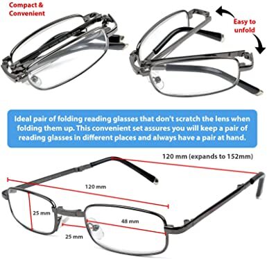 Folding Photochromic Progressive Anit-Blue Light Reading Glasses