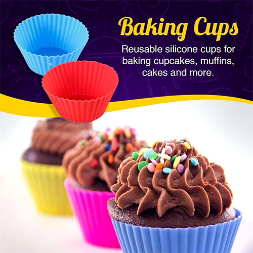 6 PCS Silicone baking cup