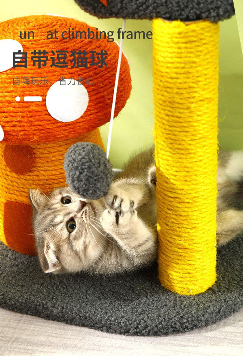 Catural Linen Cat Climbing Scratching Post