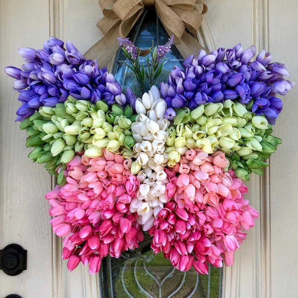 Tulip Butterfly Wreath Spring Wreath Mother’s Day Gift