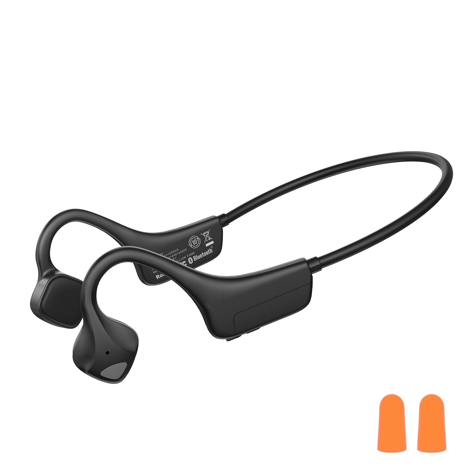 Bone Conduction Headphones with Noise Reduction Tech, 9 Digital N1 Open Ear Headphones with MIC, Waterproof Wireless Bluetooth 5.0 Sport Headset for Running, Bicycling, Hiking, Yoga -Black