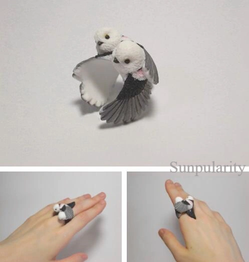 Amazing Handmade Animal Polymer Clay Rings