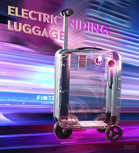 The Unique Rideable Boarding Luggage & E-Scotter