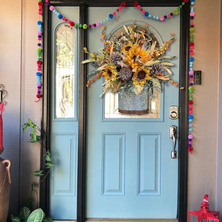 2021 Farmhouse Sunflower Door Wreath
