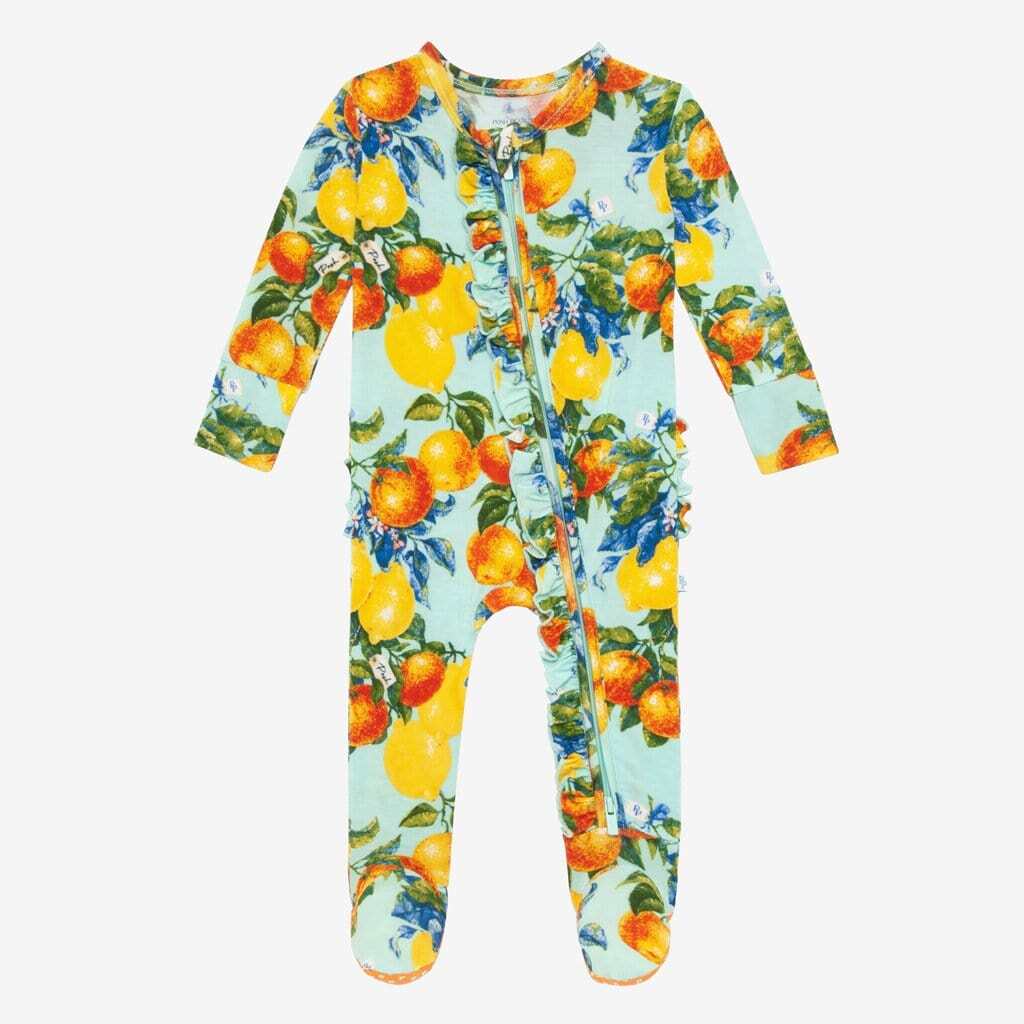 Lucia Footie Ruffled Zippered One Piece