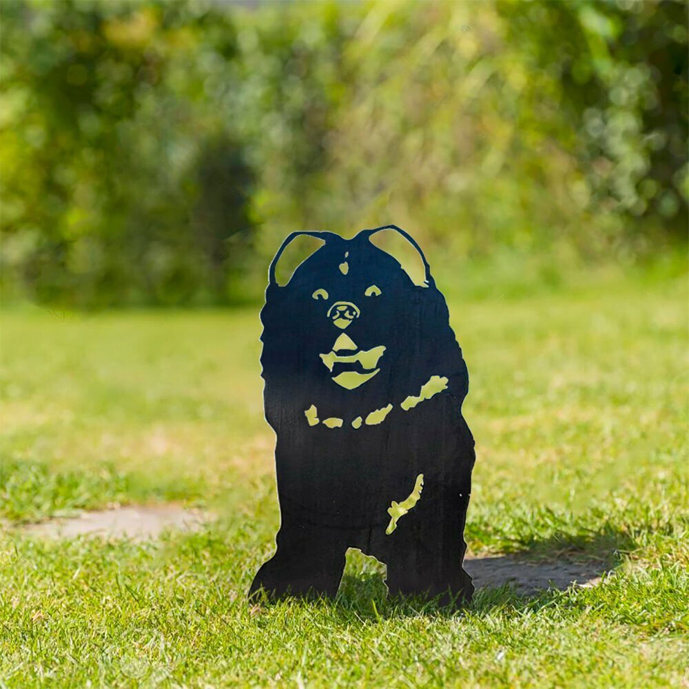 Chow Chow Metal Silhouette