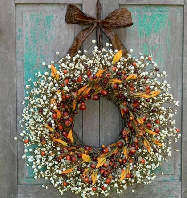 Fall Wreath - Acorn Wreath - Autumn Door Decor