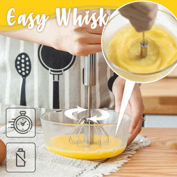 🔥Summer Hot Sale - 48% OFF 💗 Stainless Steel Semi-Automatic Whisk