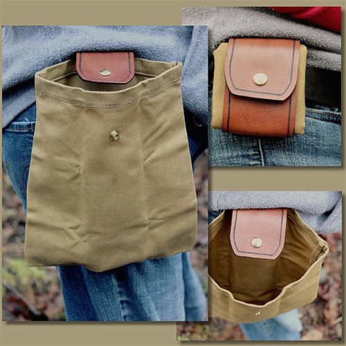 Leather and Canvas Bushcraft Picking Bag