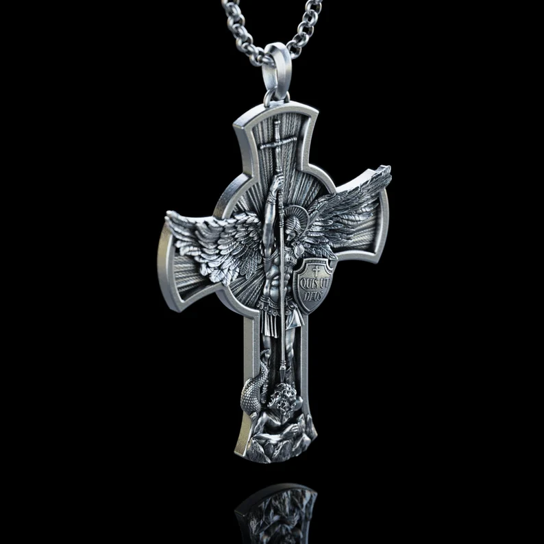 Handmade Archangel Saint Michael Necklace