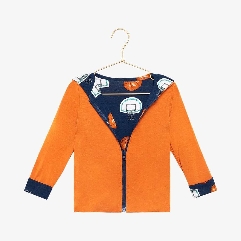 Swish & Fireball Orange Reversible Long Sleeve Jacket
