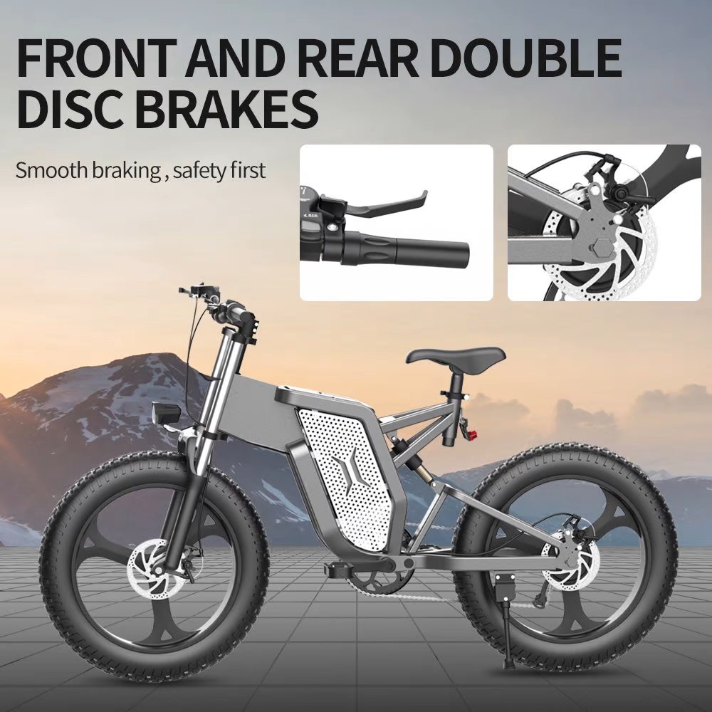 48V 20AH Powerful Mountain Electric Bicycle For Adults Cycling