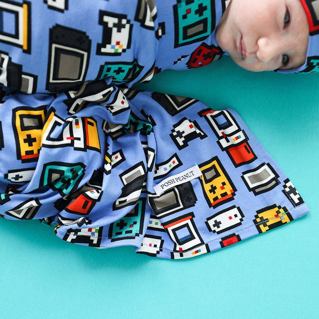 Game Over Swaddle Beanie Set