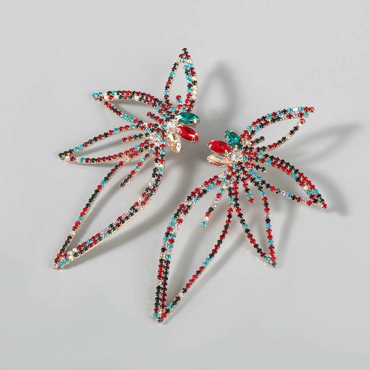 New Sparkling Rhinestone Flower Drop Earrings Earrings for Women Dinner Party Wedding Accessories Fashion Luxury Jewelry