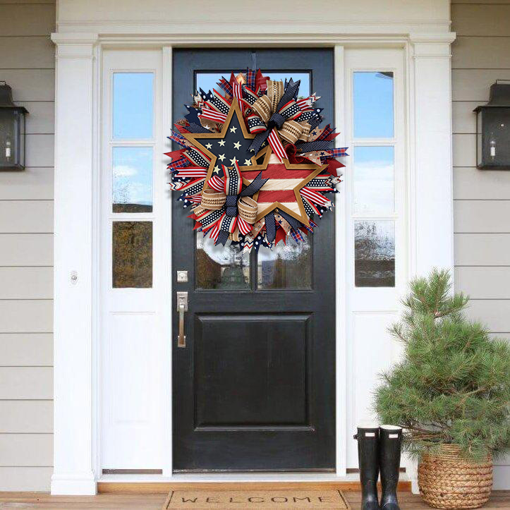 💖Limited Time Offer💖45%OFF-Rustic Patriotic Stars Wreath