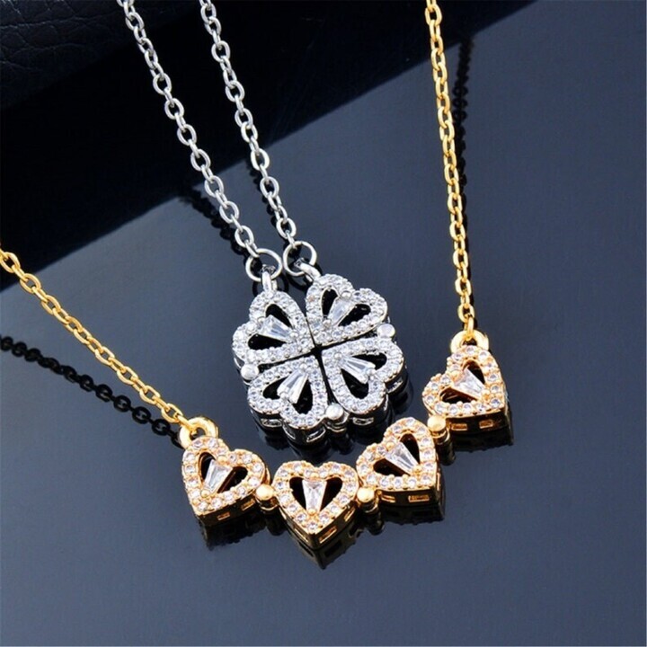 ☘Four-Leaf Heart Shape Necklace🎁The Best Gifts For Your Loved Ones