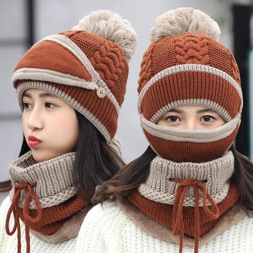 Hot Sale🎄 Knitted Winter Set (Mask, Hat, Scarf)