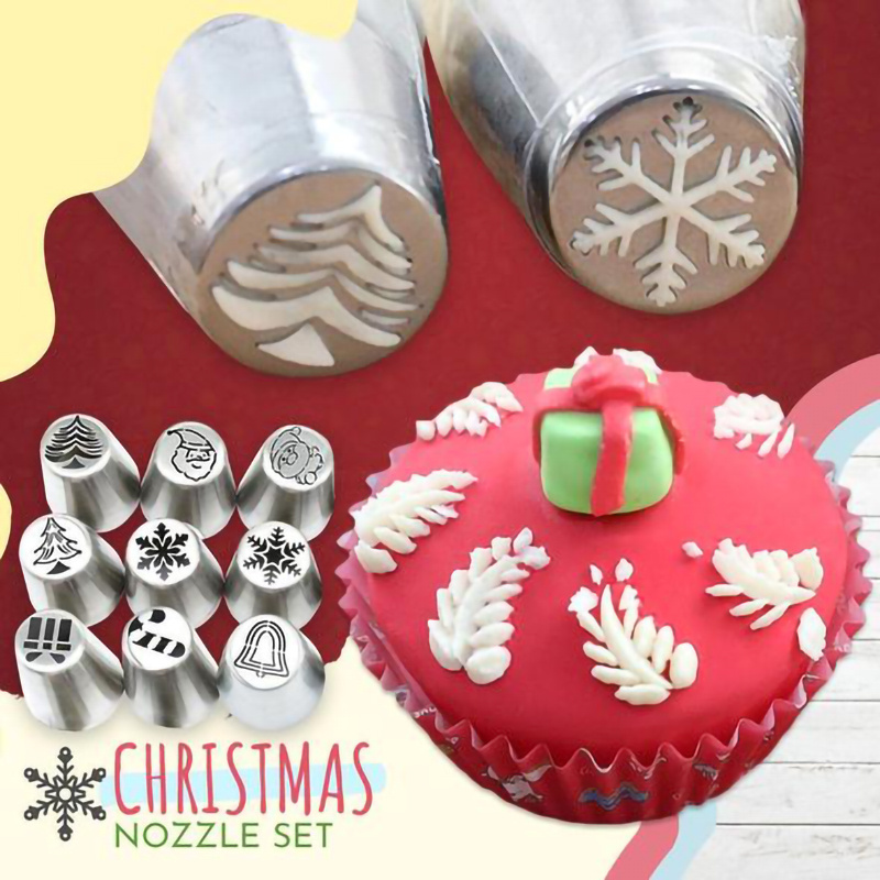 15Pcs Christmas Cake Cupcake Decorating Supplies Kit