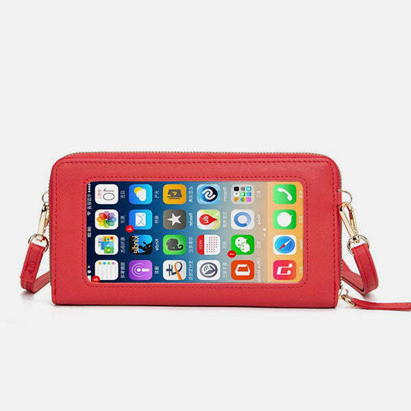 Multi-Compartment Cellphone Purse With Clear Window
