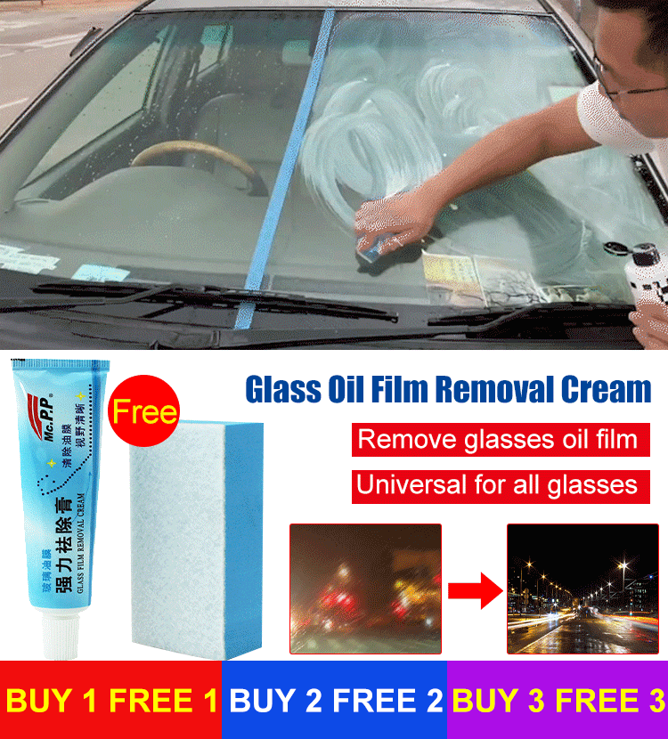 Removal of glass oil film