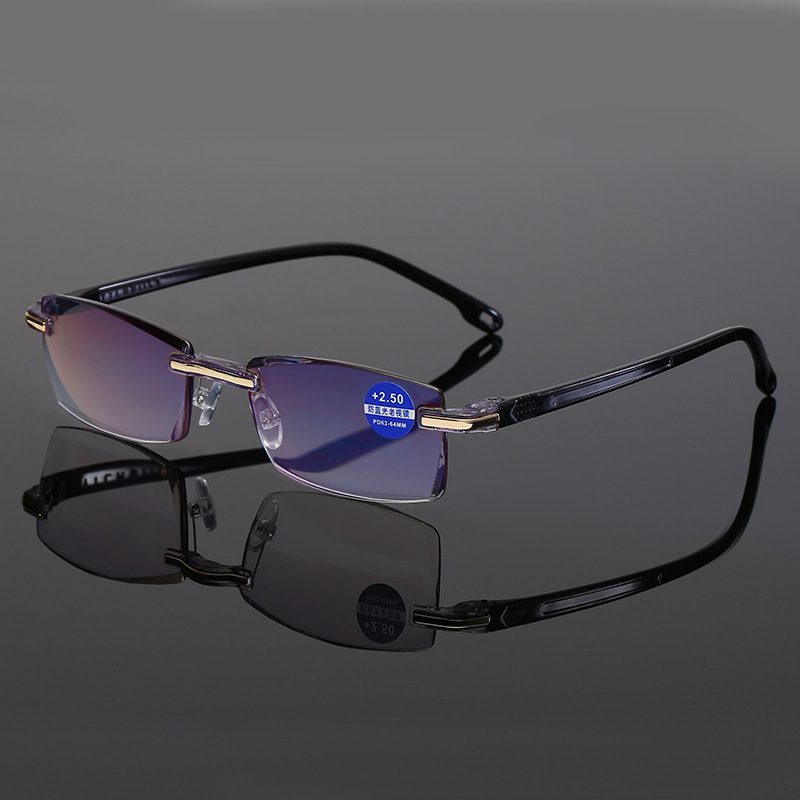 FoldFlat Sapphire High Hardness Anti-blue Progressive Far And Near Dual-Use Reading Glasses