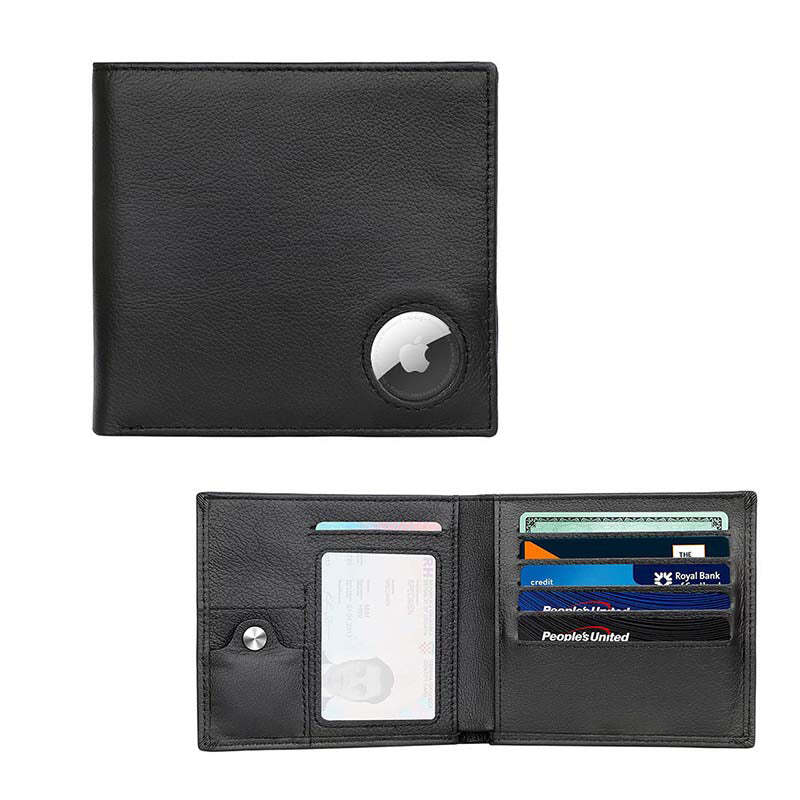 Leather Airtag Bifold Front Pocket Wallet