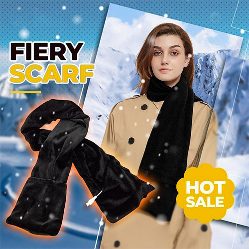 Electric heating scarf with pocket